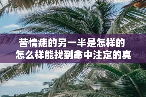 苦情痣的另一半是怎样的 怎么样能找到命中注定的真爱