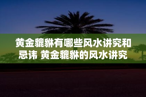 黄金貔貅有哪些风水讲究和忌讳 黄金貔貅的风水讲究与忌讳