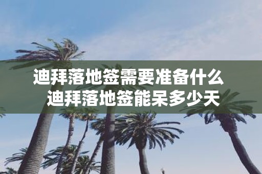 迪拜落地签需要准备什么 迪拜落地签能呆多少天