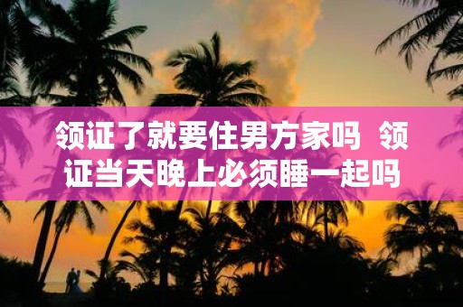 领证了就要住男方家吗 领证当天晚上必须睡一起吗