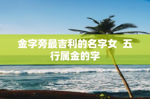 金字旁最吉利的名字女 五行属金的字