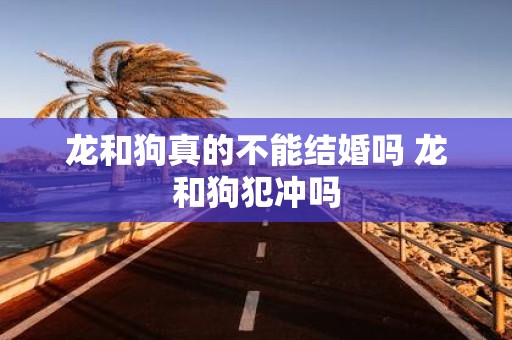 龙和狗真的不能结婚吗 龙和狗犯冲吗