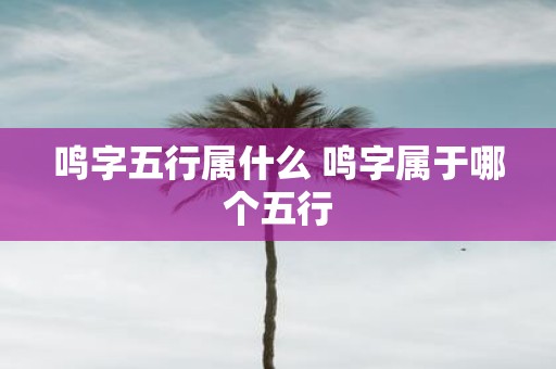 鸣字五行属什么 鸣字属于哪个五行