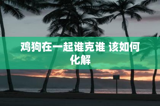 鸡狗在一起谁克谁 该如何化解