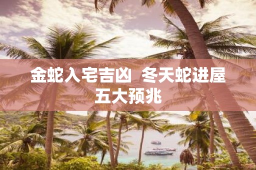 金蛇入宅吉凶 冬天蛇进屋五大预兆