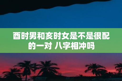 酉时男和亥时女是不是很配的一对 八字相冲吗