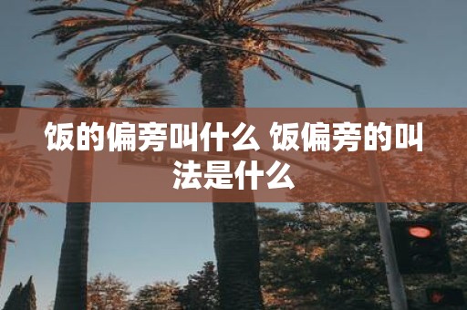 饭的偏旁叫什么 饭偏旁的叫法是什么