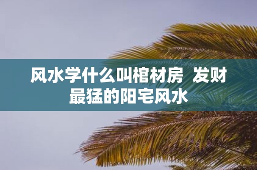 风水学什么叫棺材房 发财最猛的阳宅风水