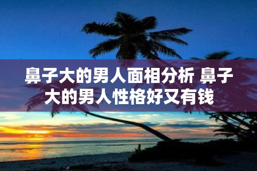 鼻子大的男人面相分析 鼻子大的男人性格好又有钱