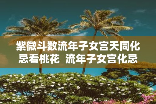 紫微斗数流年子女宫天同化忌看桃花 流年子女宫化忌的特点