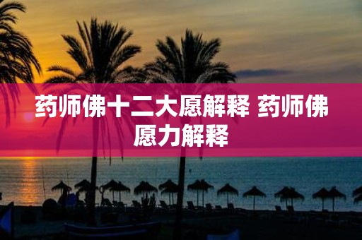 药师佛十二大愿解释 药师佛愿力解释