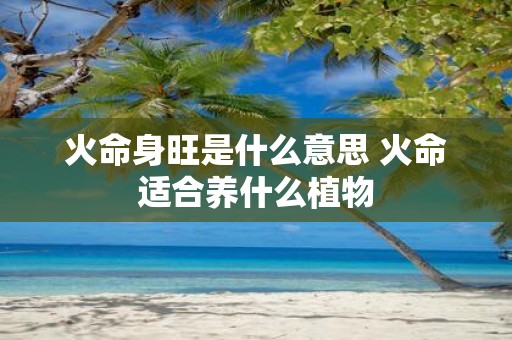 火命身旺是什么意思 火命适合养什么植物