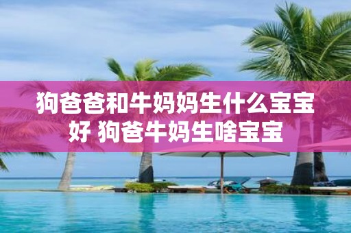 狗爸爸和牛妈妈生什么宝宝好 狗爸牛妈生啥宝宝