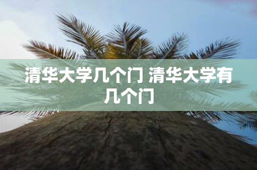 清华大学几个门 清华大学有几个门
