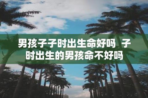男孩子子时出生命好吗 子时出生的男孩命不好吗