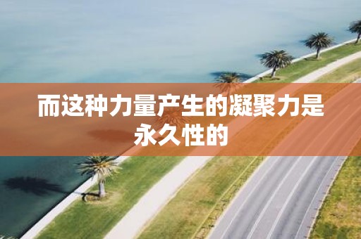而这种力量产生的凝聚力是永久性的