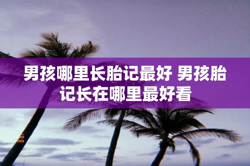 男孩哪里长胎记最好 男孩胎记长在哪里最好看