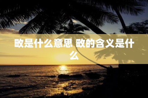 畋是什么意思 畋的含义是什么