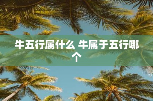 牛五行属什么 牛属于五行哪个