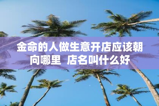 金命的人做生意开店应该朝向哪里 店名叫什么好