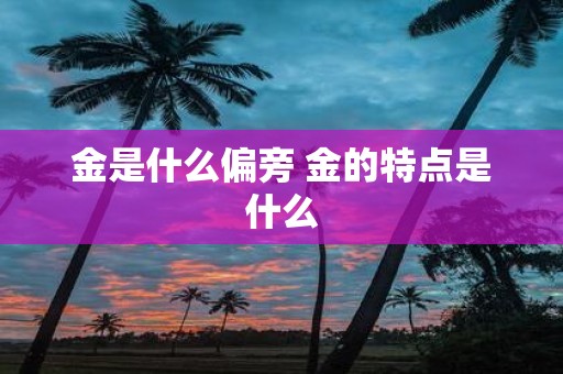 金是什么偏旁 金的特点是什么
