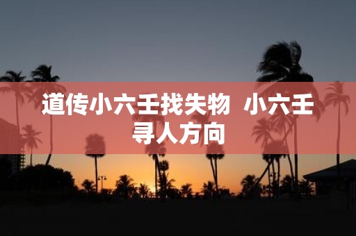 道传小六壬找失物 小六壬寻人方向