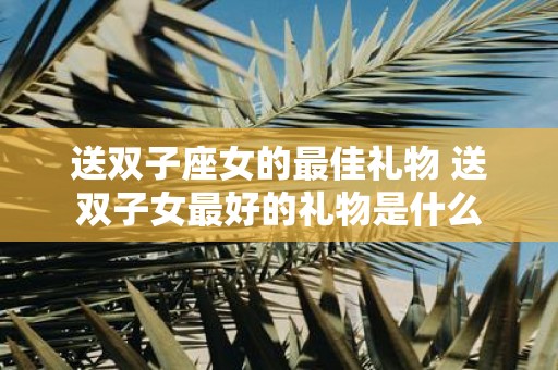 送双子座女的最佳礼物 送双子女最好的礼物是什么
