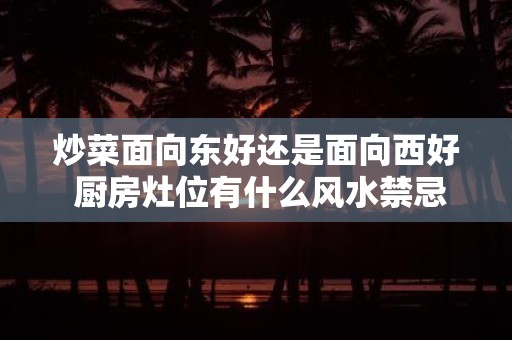 炒菜面向东好还是面向西好 厨房灶位有什么风水禁忌