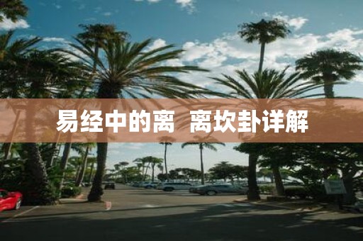 易经中的离 离坎卦详解