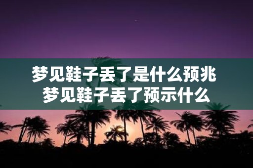梦见鞋子丢了是什么预兆 梦见鞋子丢了预示什么
