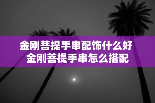 金刚菩提手串配饰什么好 金刚菩提手串怎么搭配