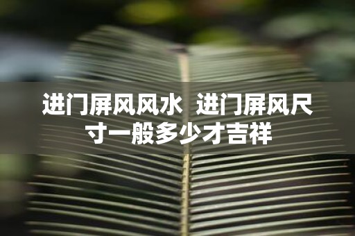 进门屏风风水 进门屏风尺寸一般多少才吉祥