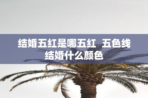 结婚五红是哪五红 五色线结婚什么颜色