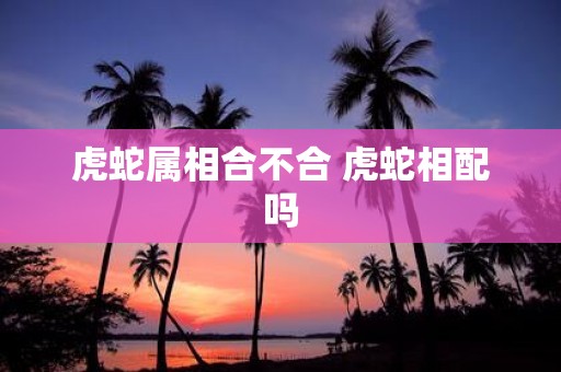 虎蛇属相合不合 虎蛇相配吗