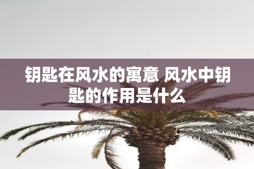 钥匙在风水的寓意 风水中钥匙的作用是什么
