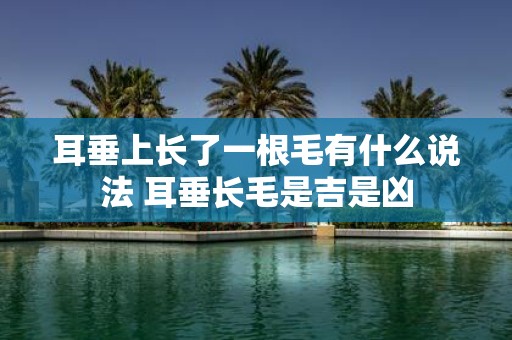 耳垂上长了一根毛有什么说法 耳垂长毛是吉是凶