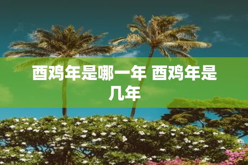 酉鸡年是哪一年 酉鸡年是几年