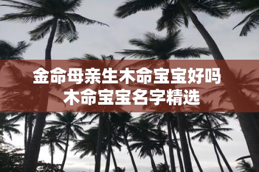 金命母亲生木命宝宝好吗 木命宝宝名字精选