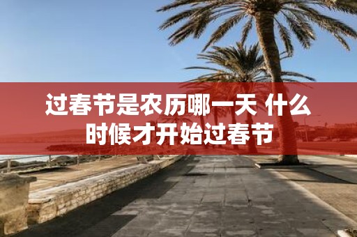 过春节是农历哪一天 什么时候才开始过春节