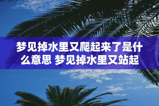 梦见掉水里又爬起来了是什么意思 梦见掉水里又站起来是啥意思