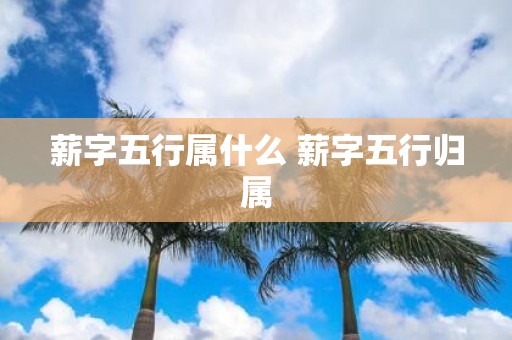 薪字五行属什么 薪字五行归属