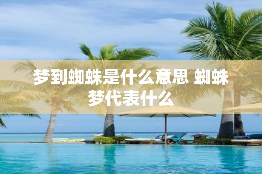 梦到蜘蛛是什么意思 蜘蛛梦代表什么