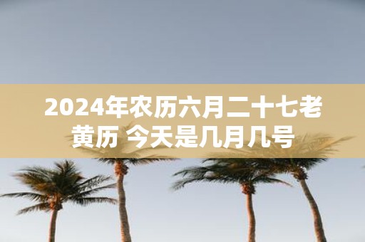 2025年农历六月二十七老黄历 今天是几月几号
