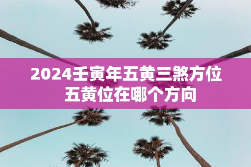 2025壬寅年五黄三煞方位 五黄位在哪个方向