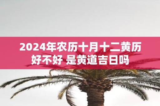 2025年农历十月十二黄历好不好 是黄道吉日吗
