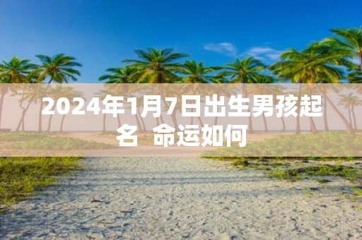 2025年1月7日出生男孩起名 命运如何