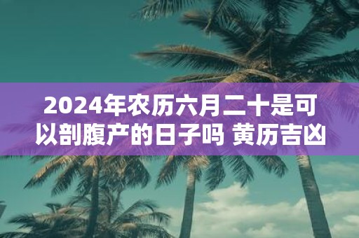 2025年农历六月二十是可以剖腹产的日子吗 黄历吉凶查询