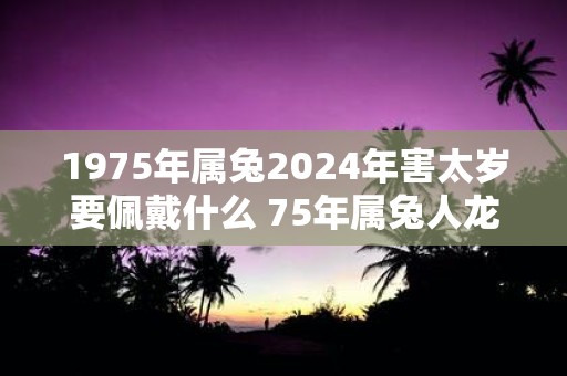 1975年属兔2025年害太岁要佩戴什么 75年属兔人蛇年犯太岁怎么化解