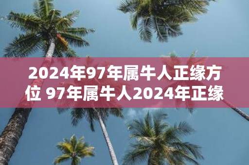 2025年97年属牛人正缘方位 97年属牛人2025年正缘在哪