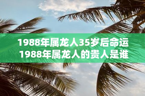 1988年属龙人35岁后命运 1988年属龙人的贵人是谁